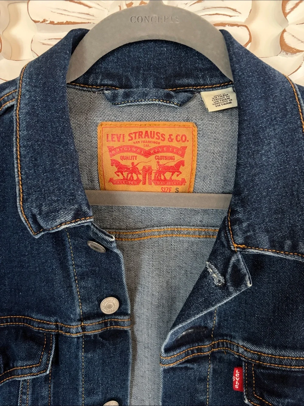 LEVI’S Men’s Indigo Blue Classic Denim Trucker Jacket